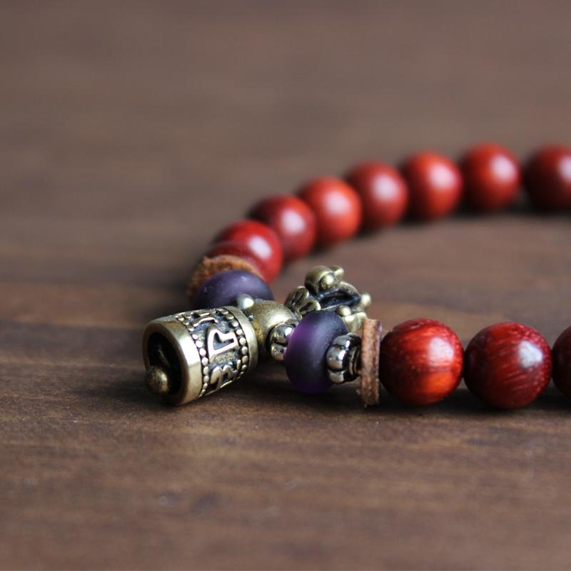 Buddhist Mala Beads | Exotic Bocote Wood & Rustic Inlaid Bone – Lhasa  Artisan Brand